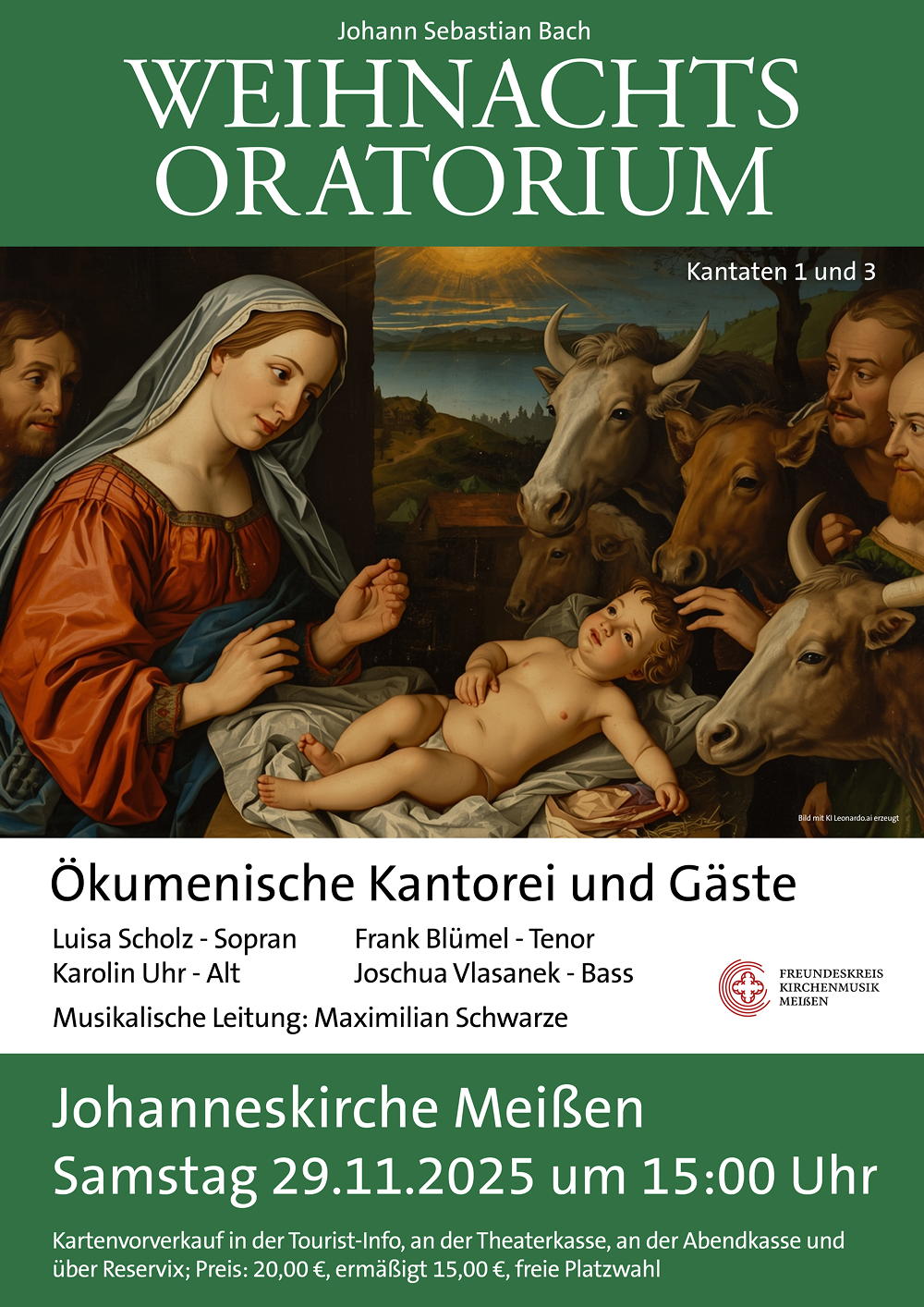 Plakat Weihnachtsoratorium Ökumenische Kantorei DIN A2